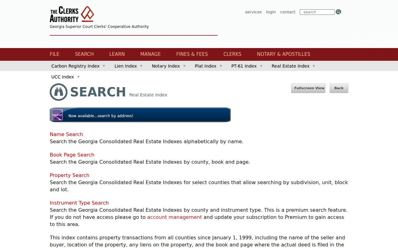 Chatham County people search through the GSCCCA deed index
