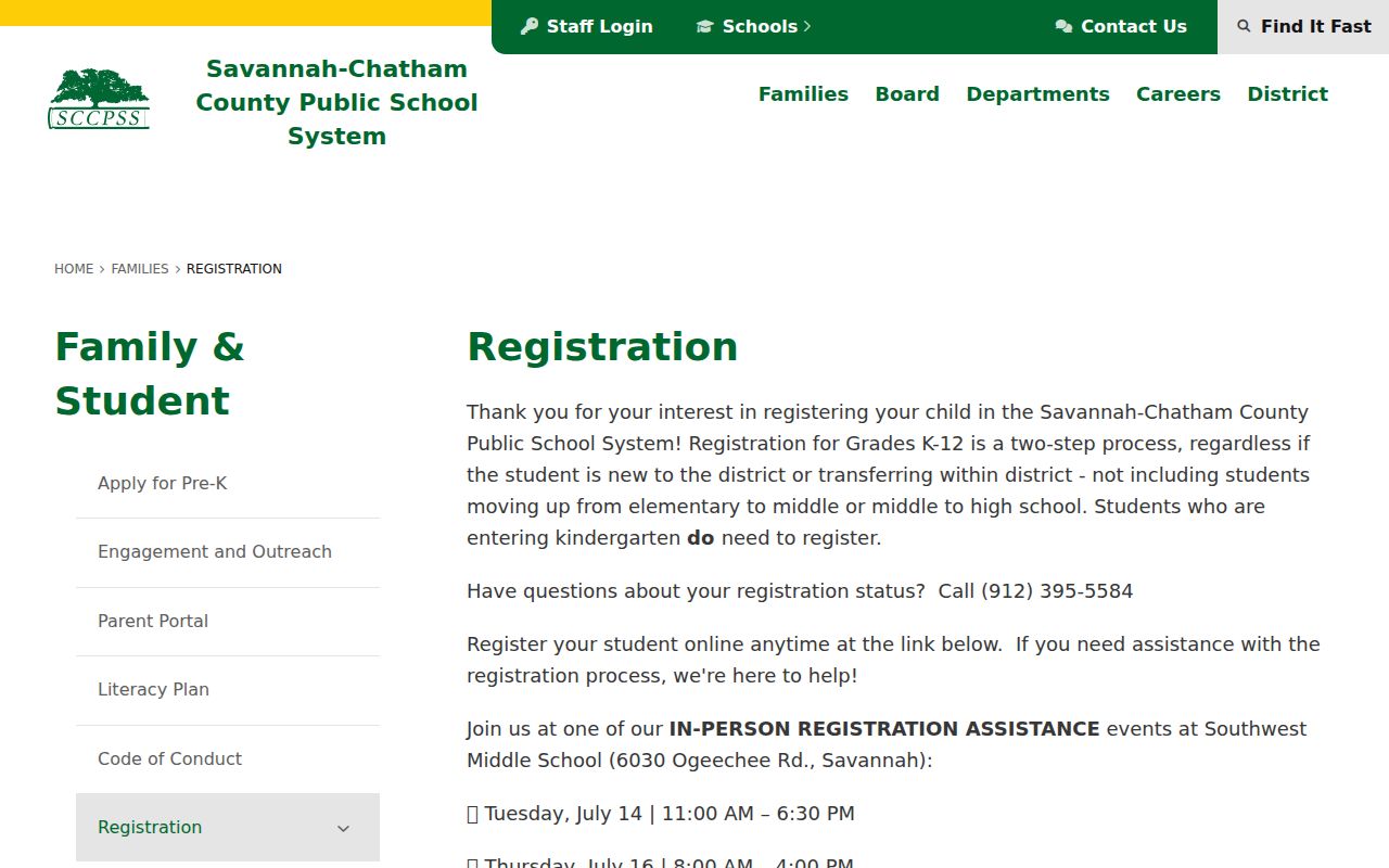 Chatham County people directories Savannah-Chatham school directory