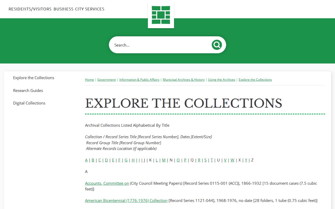 Chatham County public records in Savannah Municipal Archives collections